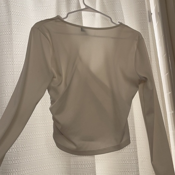 White/cream long sleeve top - Picture 3 of 4